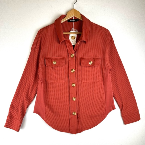 Automet Tops - Automet Waffle Knit Button Down Shirt Casual NWT